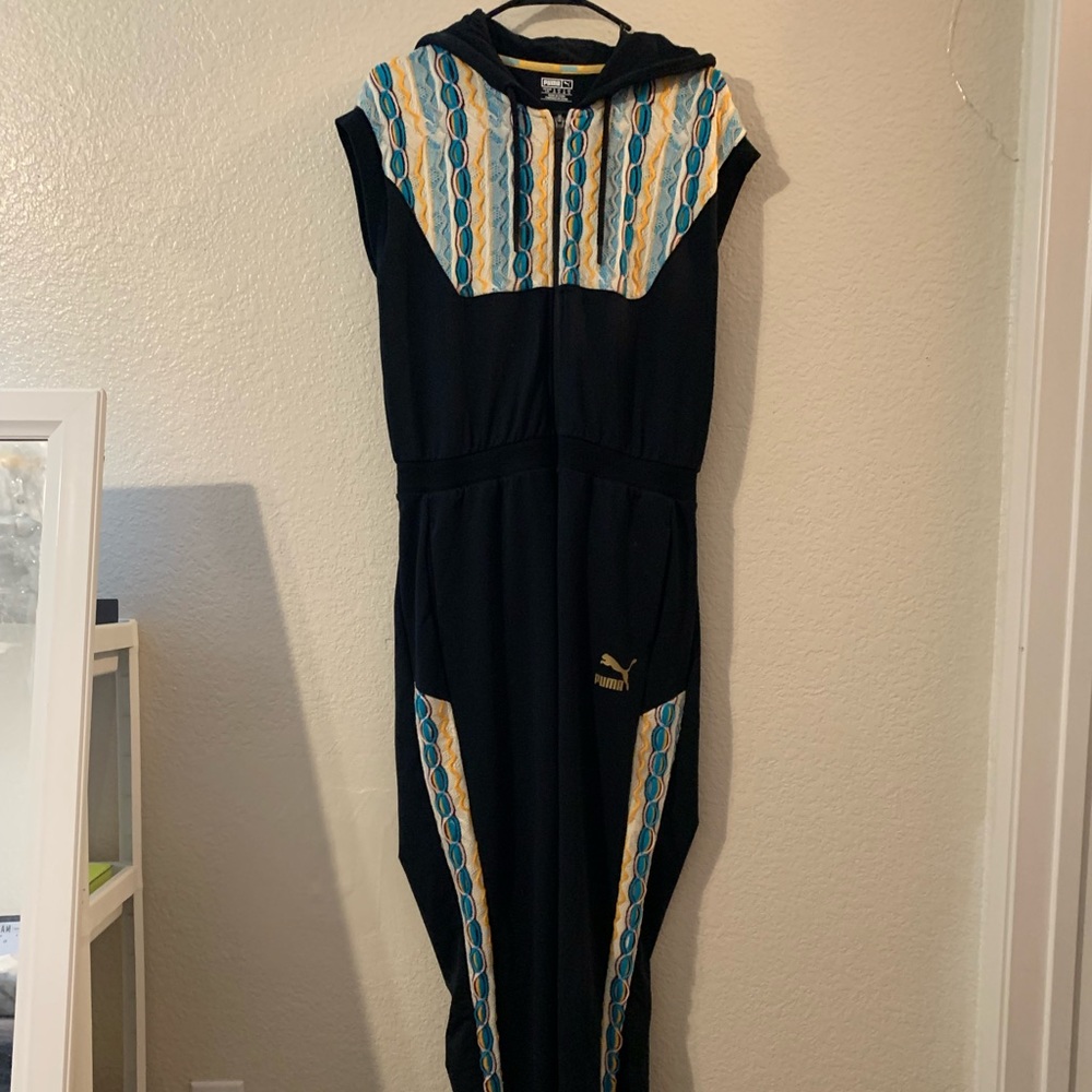 Black, blue, yellow puma jumpsuit